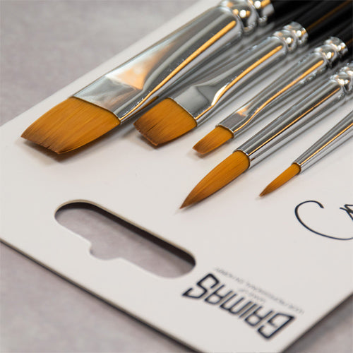 Kasvomaalaussivellinsetti 5 kpl (terävä- ja litteäkärkiset)
