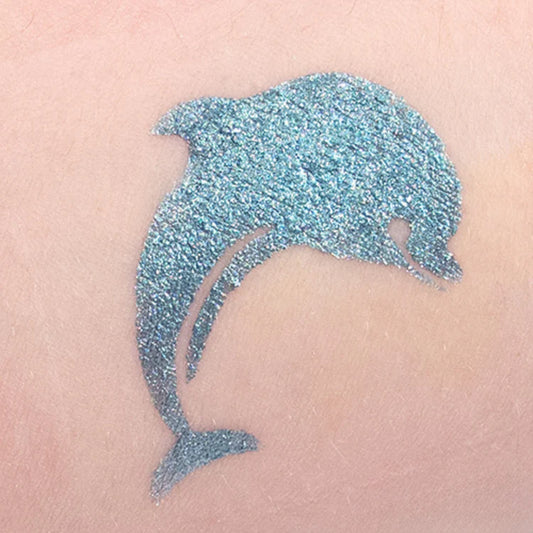 Glittertatuointi -sapluunat Aqua, 10 kpl lajitelma, Grimas