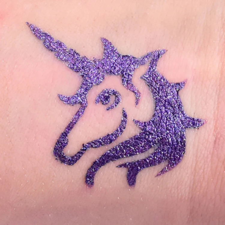Glittertatuointi -sapluunat Princess, 10 kpl lajitelma, Grimas