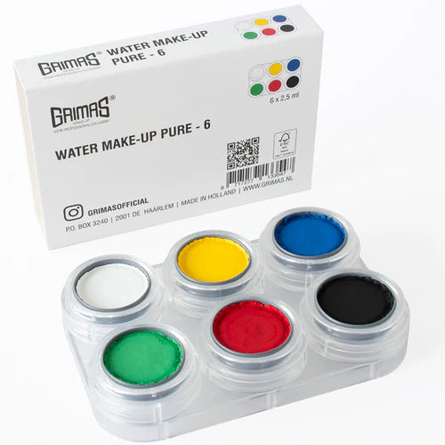Grimas Water Make-up kasvoväripaletti 6kpl, perusvärit