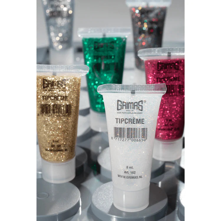Tipcreme kimallegeeli, eri värejä, Grimas