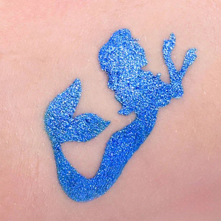 Glittertatuointi -sapluunat Aqua, 10 kpl lajitelma, Grimas