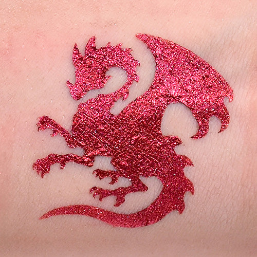 Glittertatuointi -sapluunat Dino, 10 kpl lajitelma, Grimas